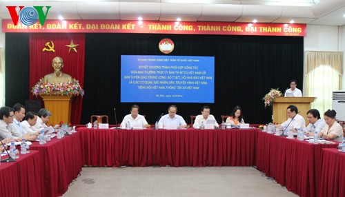 Phối hợp tuyên truyền giữa Ủy ban Trung ương Mặt trận Tổ Quốc Việt Nam và các cơ quan truyền thông  - ảnh 1